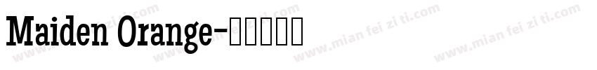 Maiden Orange字体转换